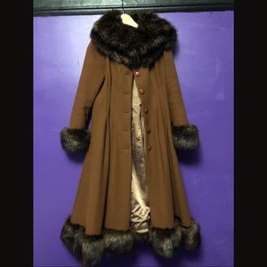 Collectif Reproduction Vintage Swing Coat Brown